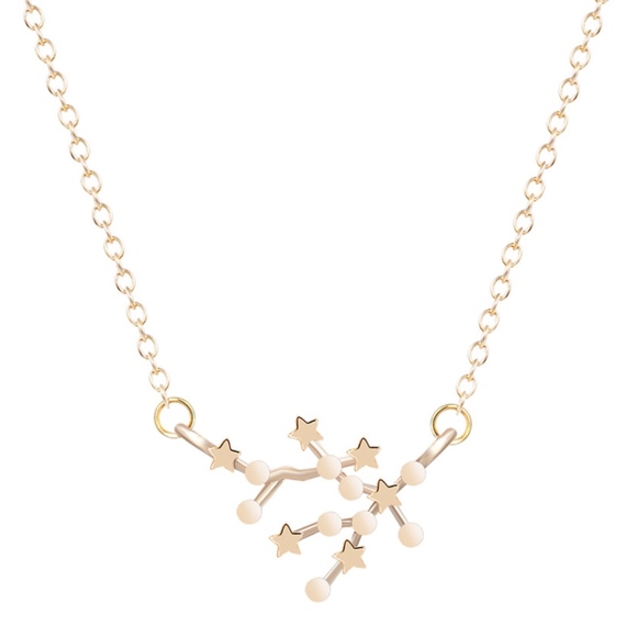 18k Gold Gemini Constellation Necklace 
